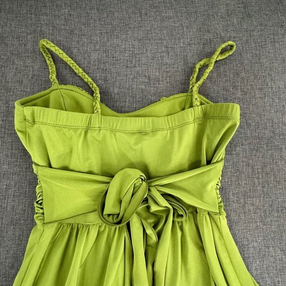 Speechless Cocktail Dress Bright Green Party Wear‎ Spaghetti Braided Straps Smal - Picture 12 of 14